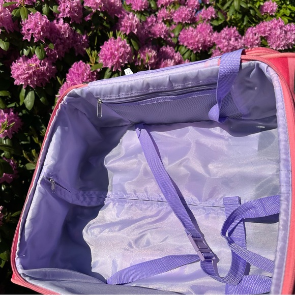 Pink Striped Carry-On Suitcase - Picture 6 of 7